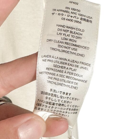 The Row Ivory Gentwood Long Sleeve A-Line Jersey Midi Dress - Picture 6 of 6